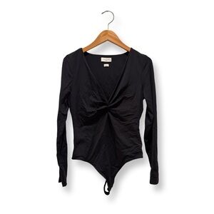 Aritzia Contour Black Long Sleeve Bodysuit | Minimalist | Size L